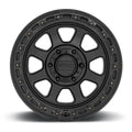 CHASE 17X9 6X5.5 12MM SATIN BLACK W/ GLOSS BLACK LIP