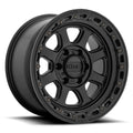 CHASE 17X9 6X5.5 12MM SATIN BLACK W/ GLOSS BLACK LIP