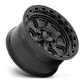 CHASE 17X9 6X5.5 12MM SATIN BLACK W/ GLOSS BLACK LIP