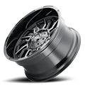 Mayhem Offroad Wheels Flywheel 8111 20x9 Milled Spokes Black 0 Off Set 6 Lug 5 BSM 106 Bore Cast Aluminum