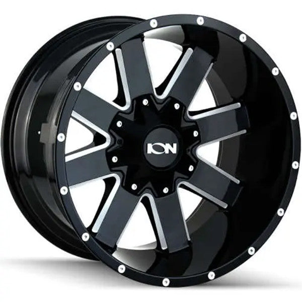 ION 141 20x9 / 8x170 BP / 0mm Offset / 125.2mm Hub Gloss Black Milled Wheel