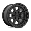 CHASE 17X9 8X6.5 00MM SATIN BLACK W/ GLOSS BLACK LIP