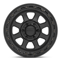 CHASE 17X9 8X6.5 00MM SATIN BLACK W/ GLOSS BLACK LIP