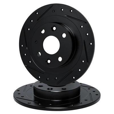 R1 Concepts Brake Rotor- D/S - Black Fits Nissan Maxima