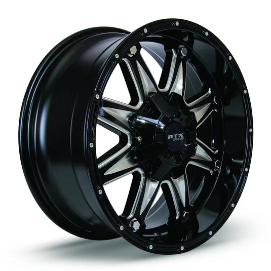 SPINE 20X9 8X170 ET15 CB125 GLOSS BLK MILLED SPKE