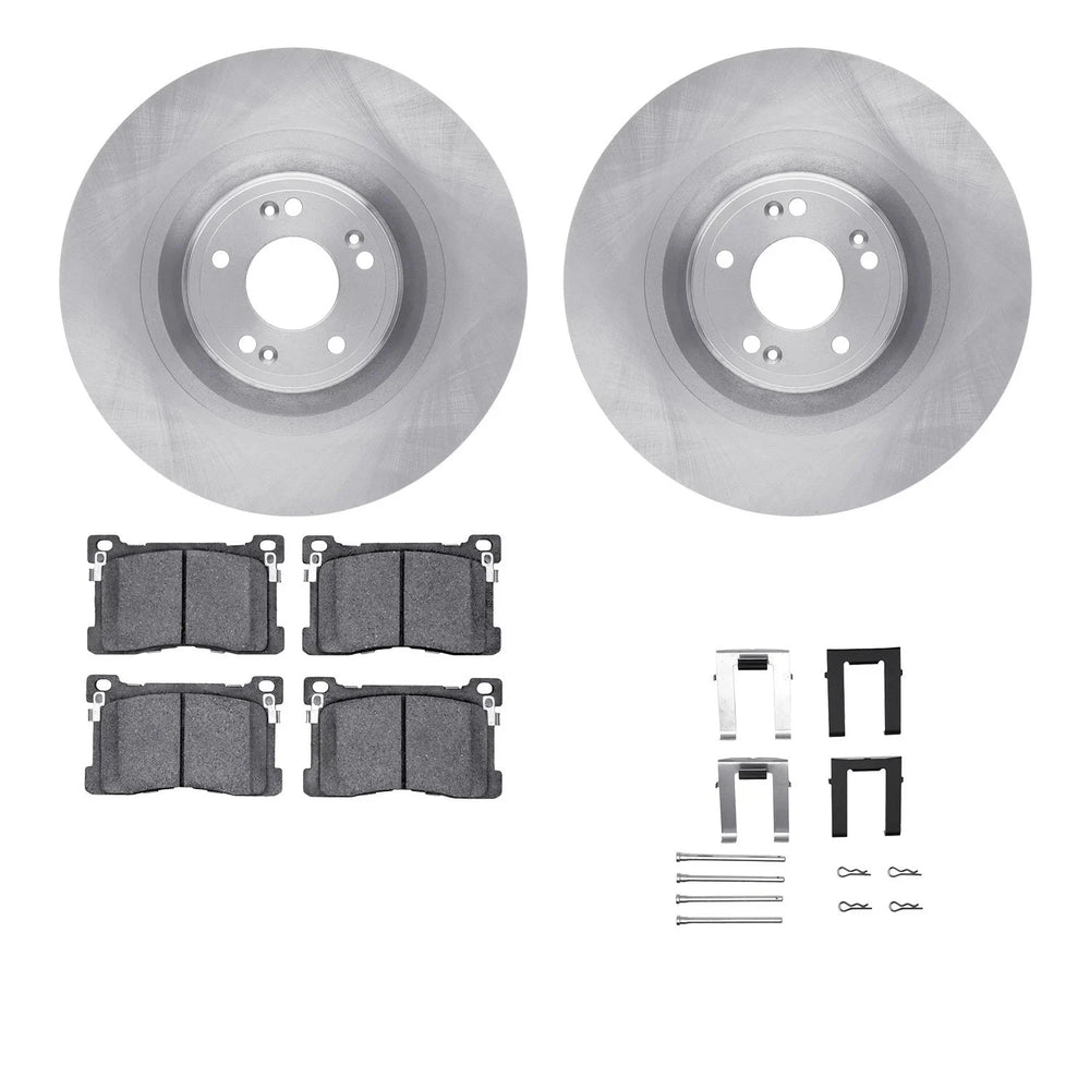 R1 Concepts Brake Rotor- Blank with Optimum Oe Pads Hdw Fits Hyundai Equus