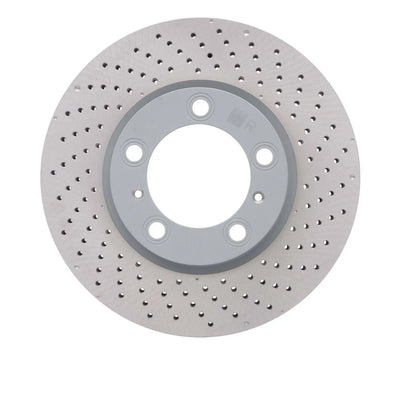 R1 Concepts Hi-Carbon Alloy GEOMET Coated Rotor - Drilled Fits Porsche Boxster