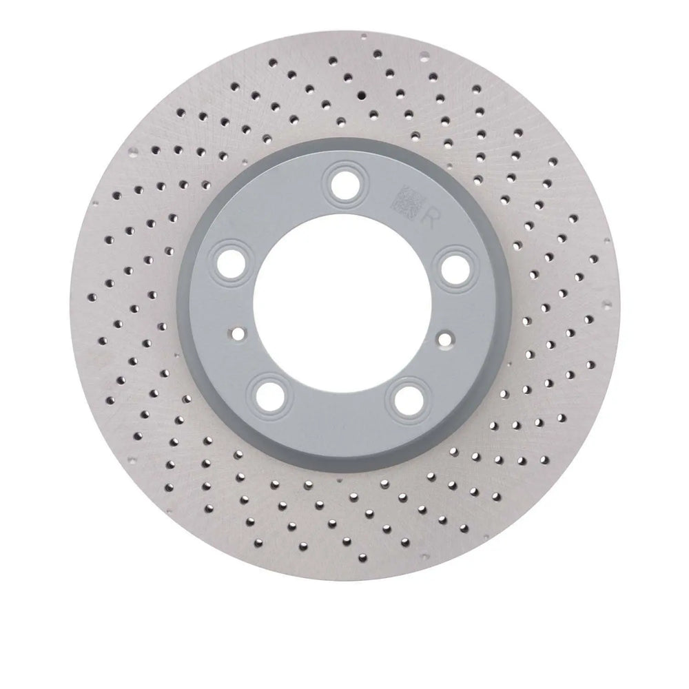 R1 Concepts Hi-Carbon Alloy GEOMET Coated Rotor - Drilled Fits Porsche Boxster