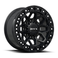 ZION 20X9 8X165.1 ET20 CB125.1 GLOSS BLACK MILLED RIVET