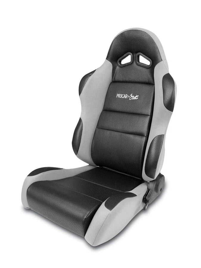 SPORTSMAN BLACK VINYL INSIDE GREY VELOUR WINGS & SIDE BOLSTERS