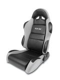 SPORTSMAN BLACK VINYL INSIDE GREY VELOUR WINGS & SIDE BOLSTERS