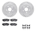 R1 18-25 Lexus UX300h Rear Drill/Slot Carbon Coated Rotor Set w/Optimum Pads