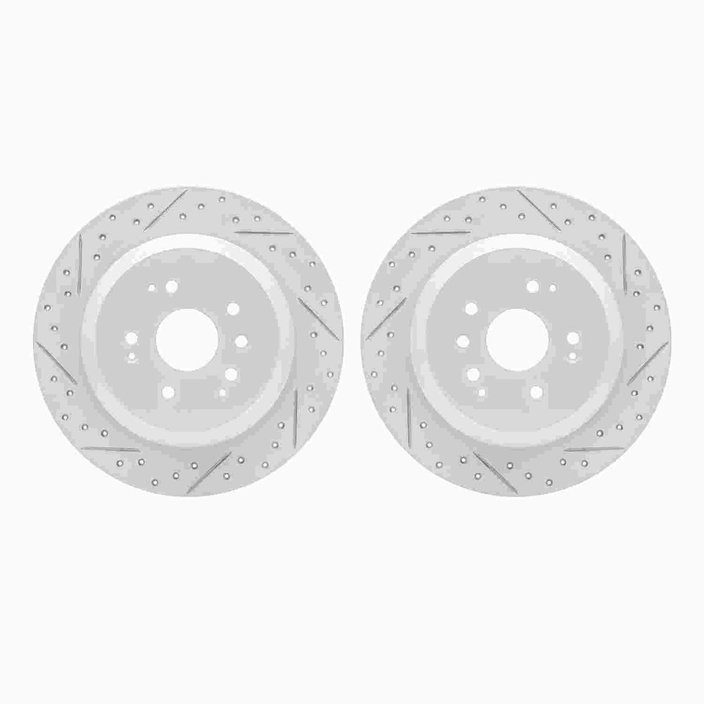 DFC 14-16 Acura MDX Rear Drilled & Slotted Geoperformance Rotors