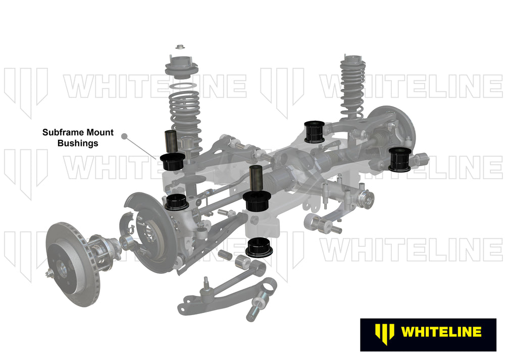 Whiteline KDT907 Rear Subframe Bushing Kit; fits Subaru Impreza 08-16