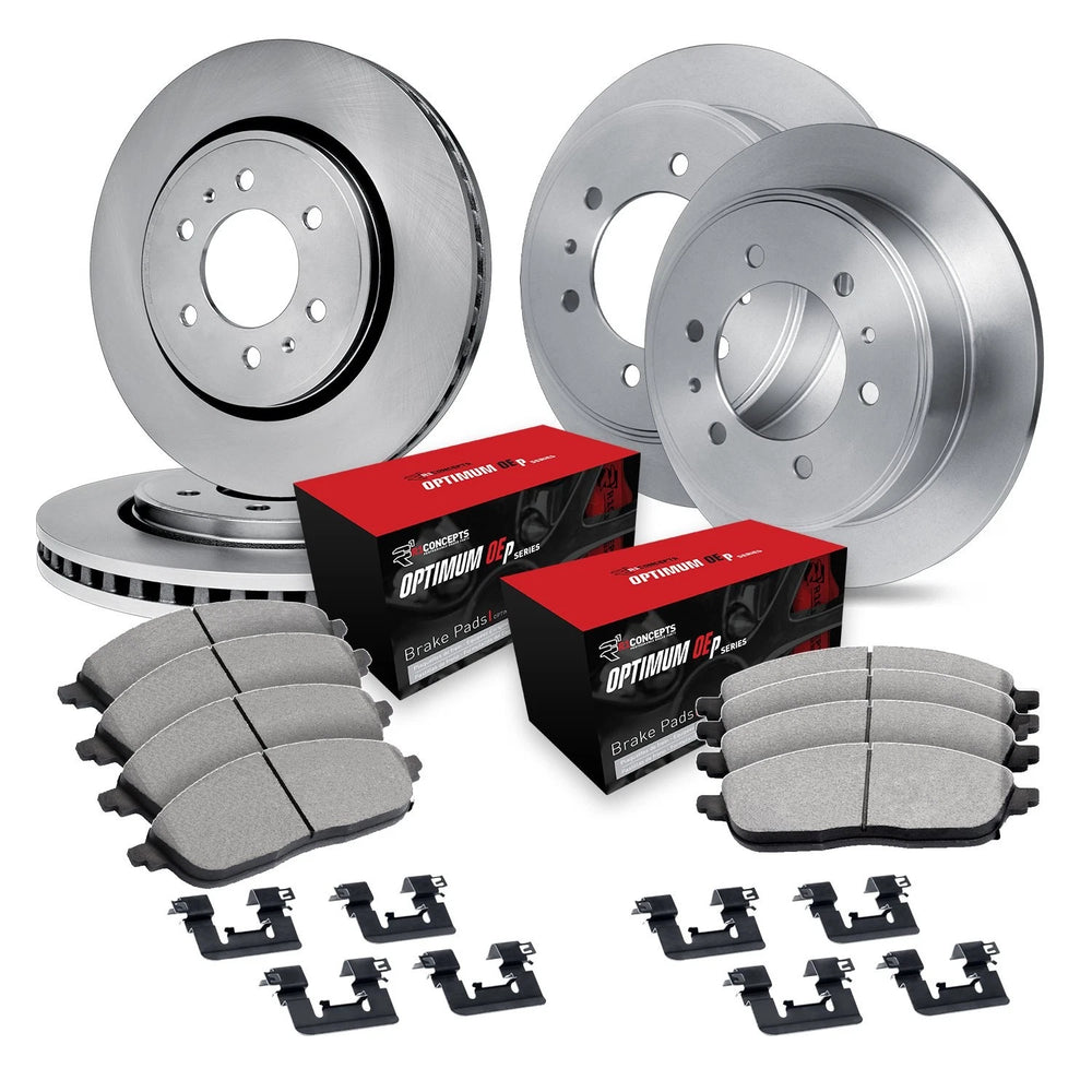 R1 Concepts Brake Rotor- Blank with Optimum Oe Pads Hdw Fits Buick Terraza