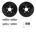 R1 E- Line Series Brake Rotor - D/S - Black w/ Ceramic Pads Hdw