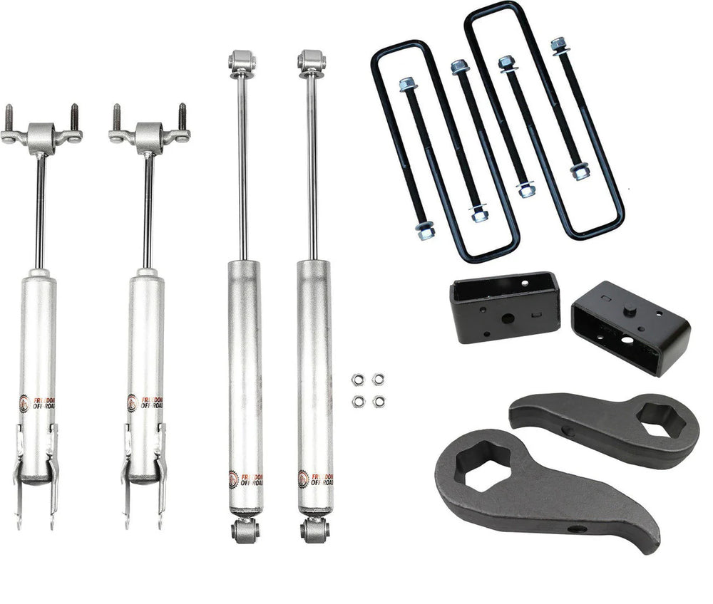 Freedom Offroad 3 Inch Front and 2 Inch Rear Leveling Kit w/ Shocks 20-Present Chevrolet/GMC 2500HD/3500HD Freedom Off-Road - FO-G505-KIT
