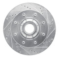 R1 99-02 Ford F-250 2WD (Super Duty) Front Right Drilled & Slotted Silver Brake Rotor