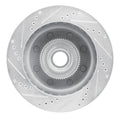 R1 99-02 Ford F-250 2WD (Super Duty) Front Right Drilled & Slotted Silver Brake Rotor