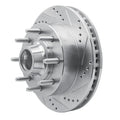 R1 99-02 Ford F-250 2WD (Super Duty) Front Right Drilled & Slotted Silver Brake Rotor