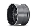~(38 lbs. 20X20X9)~ COGENT (8107) GLOSS BLACK/MILLED SPOKES 20X9 6-135/6-139.7 13mm 106mm