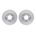 R1 83-89 Chrysler ConQuest Front Drilled & Slotted Silver Brake Rotor Set