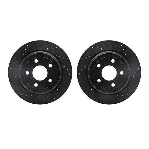 R1 Concepts Brake Rotor- D/S - Black Fits Chevrolet Cobalt