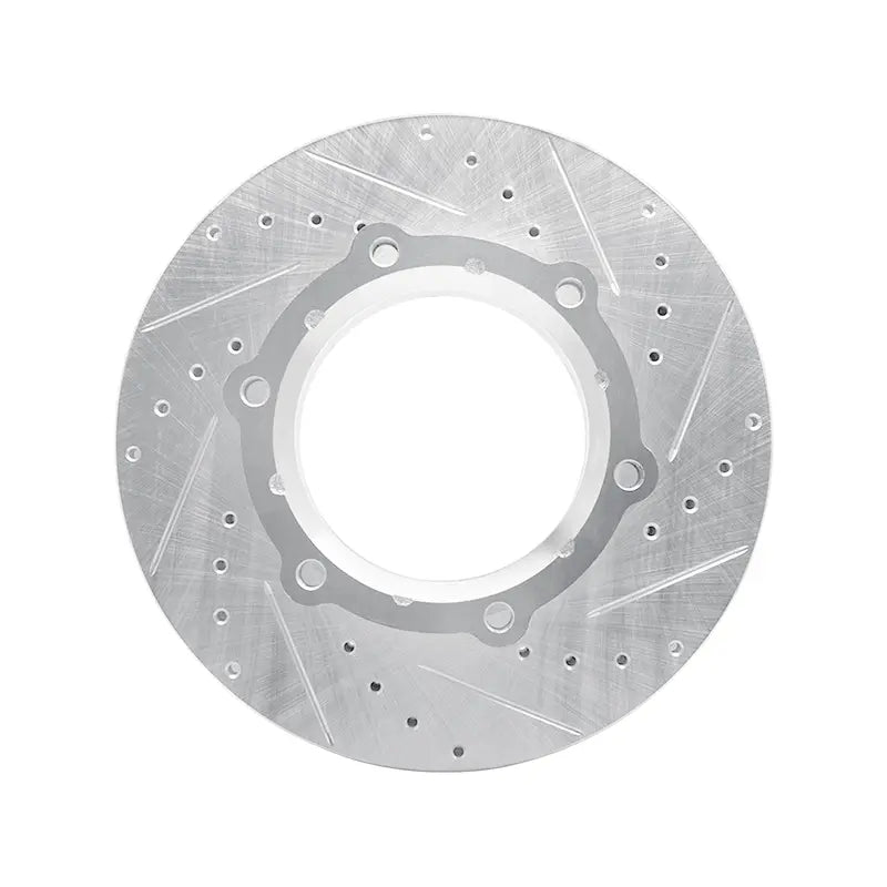 DFC 13-20 Hino 5 Front Right Drilled & Slotted Silver Brake Rotor