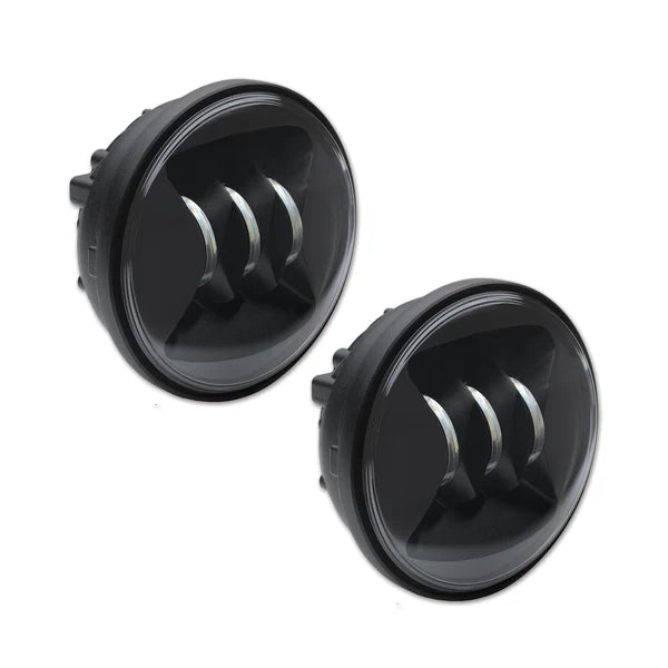6045 MODEL 12V SAE/ECE LED FOG LIGHT W/BLACK INNER BEZEL 2 LIGHT KIT