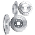 DFC 00-10 Pontiac Vibe Front & Rear Drilled & Slotted Silver Rotors