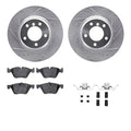 R1 E- Line Series Brake Rotor - D/S - Silver w/ Ceramic Pads Hdw