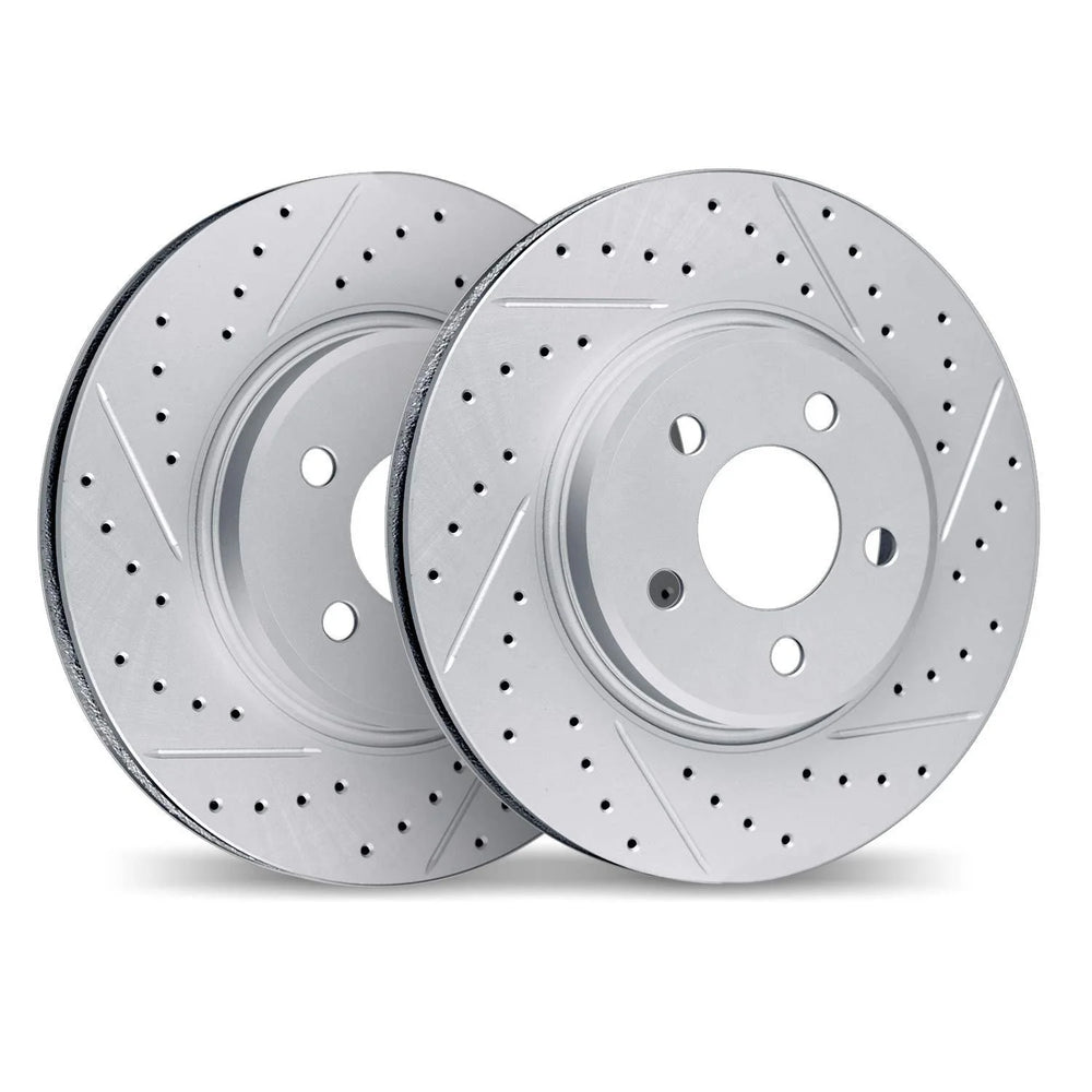 DFC 91-00 Ford Thunderbird Front Drilled & Slotted Geoperformance Rotors