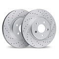 DFC 91-00 Ford Thunderbird Front Drilled & Slotted Geoperformance Rotors