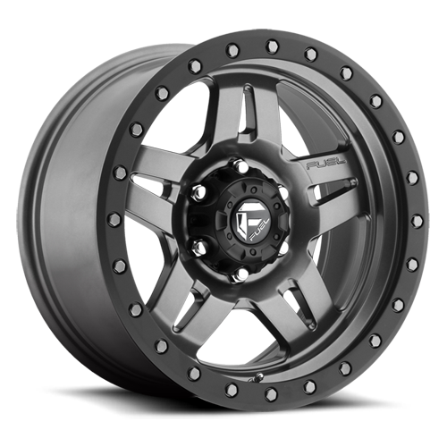 FUEL WHEELS ANZA 15X10 6X139.7 GD 3.75 -43 108 CAST ALUMINUM MATTE GUNMETAL BLACK BEAD RING D55815008337