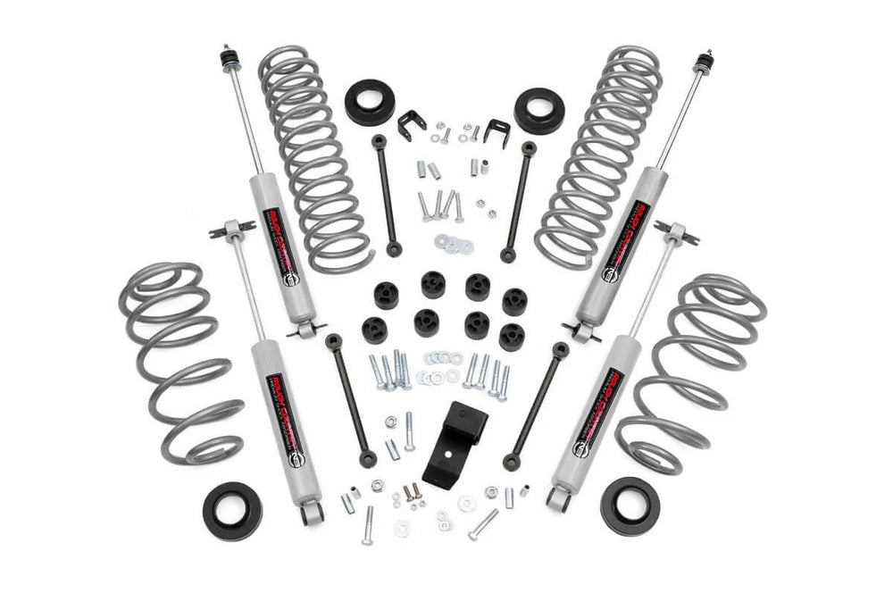 Rough Country 3.25 Inch Lift Kit 4 Cyl Jeep Wrangler TJ (03-06) Wrangler Unlimited (04-06) 643.2