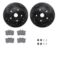 R1 E- Line Series Brake Rotor - D/S - Black w/ Ceramic Pads Hdw Fits Volkswagen Corrado