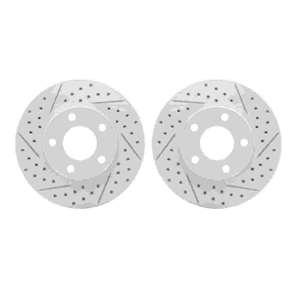 DFC 94-04 Ford Mustang Front Drilled & Slotted Geoperformance Rotors