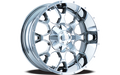 ~(48 lbs. 22X22X11)~ WARRIOR (8015) BLACK W/PRISM RED 20X10 8-165.1/8-170 -25mm 130.8mm