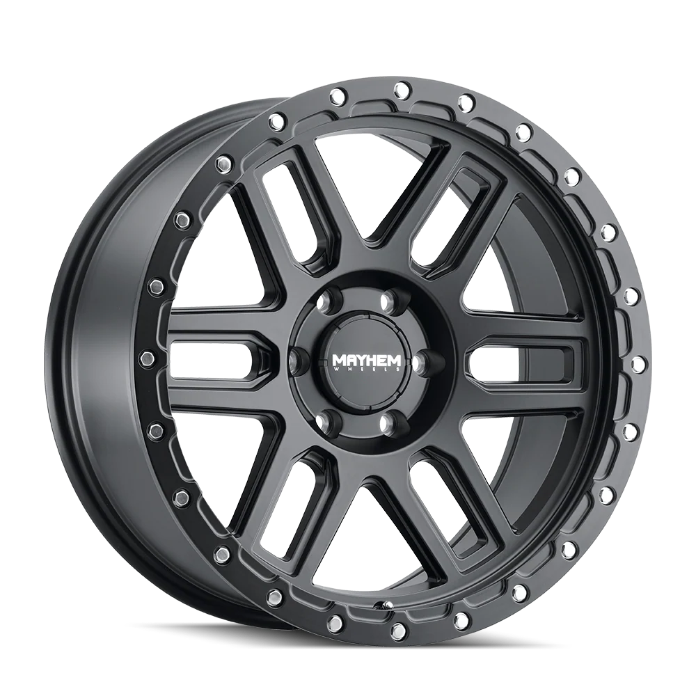 MAYHEM DELTA 8304 MATTE BLACK W MATTE BLACK LIP 20X9 6-135 0MM 87.1MM