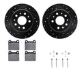 R1 E- Line Series Brake Rotor - D/S - Black w/ Ceramic Pads Hdw Fits Mercedes-Benz 220