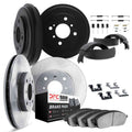 DFC 11-19 Ford Figo Front & Rear Rotors with 5000 Advanced Brake Pads w/Drums/Shoes/Hardware