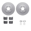 R1 Concepts Brake Rotor- Carbon Coated with Ceramic Pads Hdw Fits BMW 118i