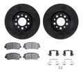R1 E- Line Series Brake Rotor - D/S - Black w/ Ceramic Pads Hdw Fits Chrysler 200