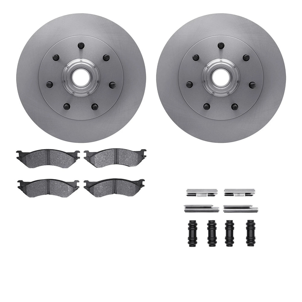 R1 Concepts Brake Rotor- Blank with Optimum Oe Pads Hdw Fits Ford F-150