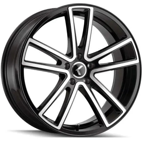 KRAZE LUSSO KR190 BLACK MACHINED FACE 20X8.5 5-114.3 38MM 72.62MM