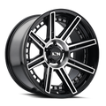 Cast Aluminum Wheels 149 BM 20x9 Machined Black 5 On 127 Bolt Pattern -12 Offset ION Wheels