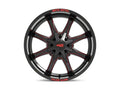 MO970 20x9 8x170.00 GLOSS BLACK MILLED W/ RED TINT & MOTO METAL ON LIP (0 mm)