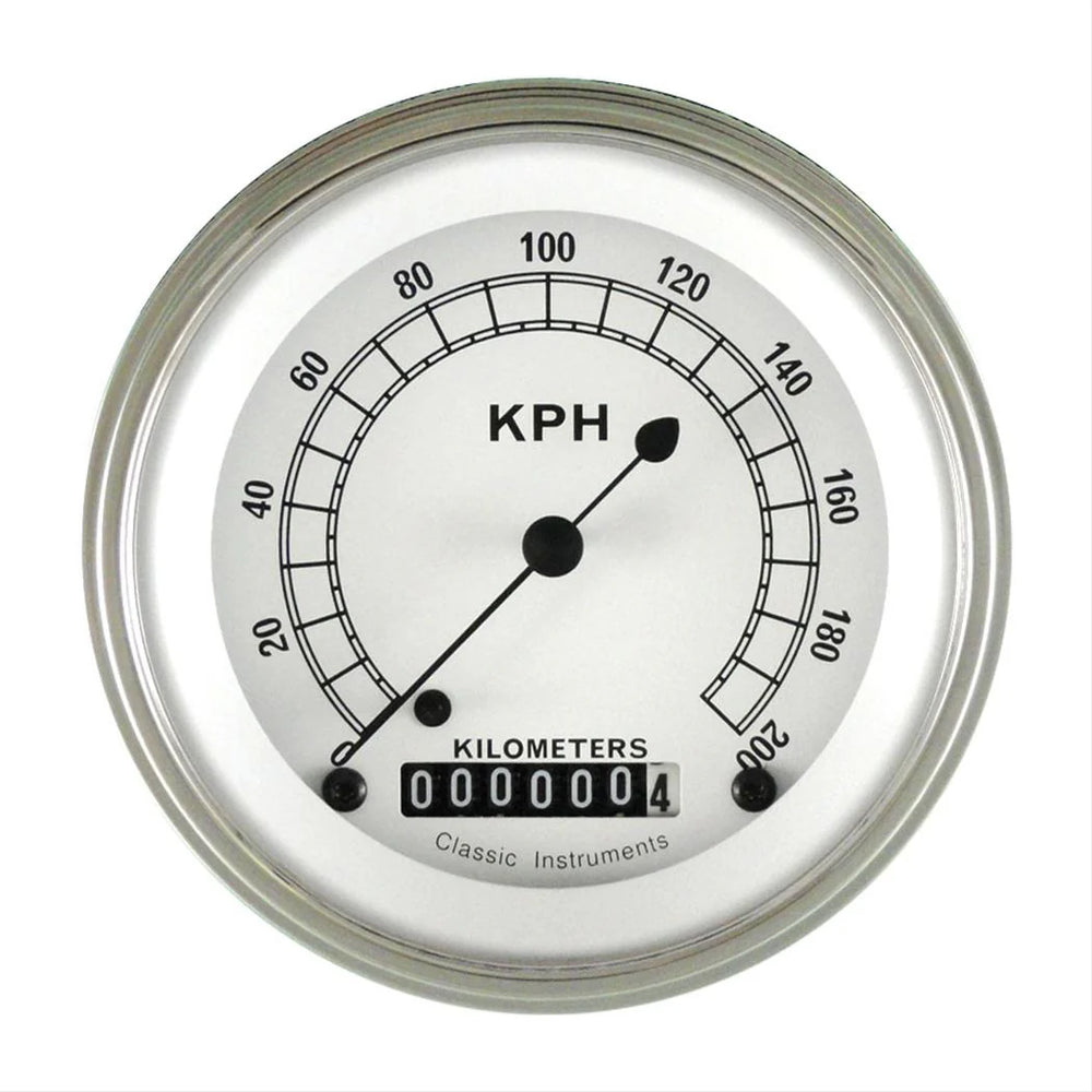 CLASSIC WHITE 3IN SPEEDO 200 KPH