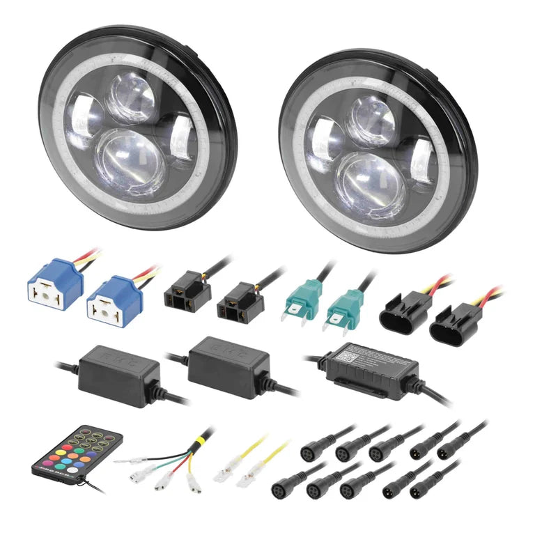 97C WRANGLER/20C GLADIATOR 7IN RGB HALO HEADLIGHT KIT