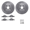 R1 Concepts Brake Rotor- Blank with Optimum Oe Pads Hdw Fits BMW 530i